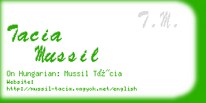 tacia mussil business card